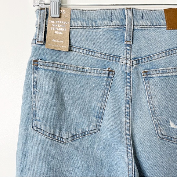 Madewell The Perfect Vintage Straight Jeans Knee-Rip Edition - Picture 5 of 6